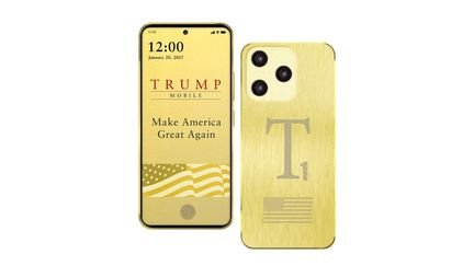 Le design du "T1", le smartphone vendu par l'entreprise Trump Mobile censé être "fabriqué aux Etats-Unis". (T1 MOBILE LLC / TRUMP MOBILE)