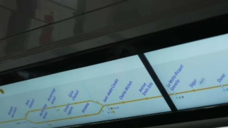 Ce nouveau métro est équipé de nouveaux écrans d'informations en temps réel.