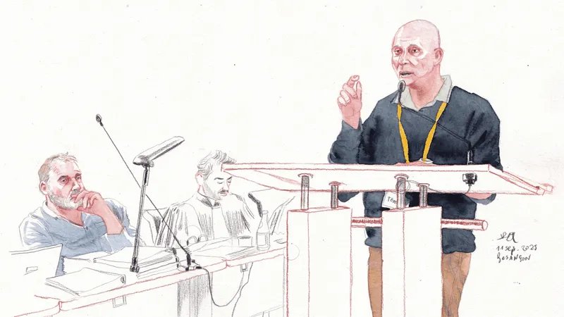 Le Pr Sébastien Pili-Floury, chef du service réanimation du CHU de Besançon, lors de sa déposition, le 11 septembre 2025, au cours du procès de Frédéric Péchier.